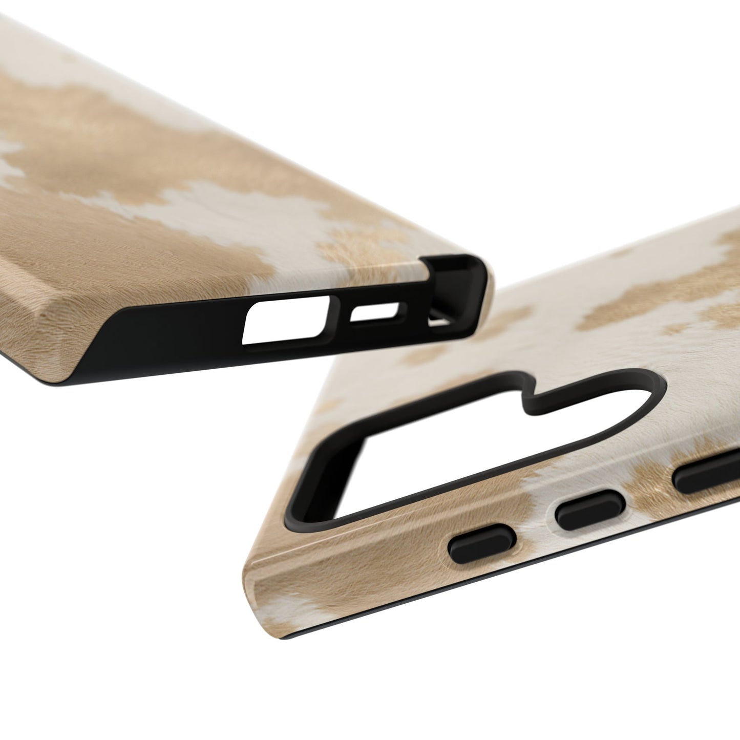 Elegant Champagne Cow Print Phone Case
