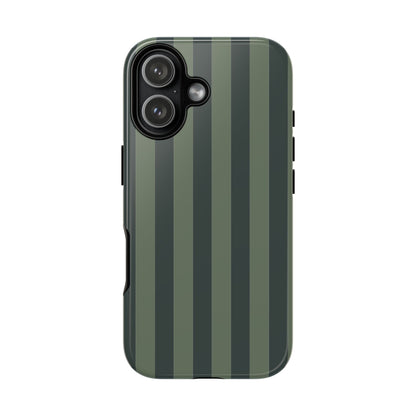 Dark Green Stripe Pattern Phone Case - Green Phone Case - iPhone 17 / Glossy