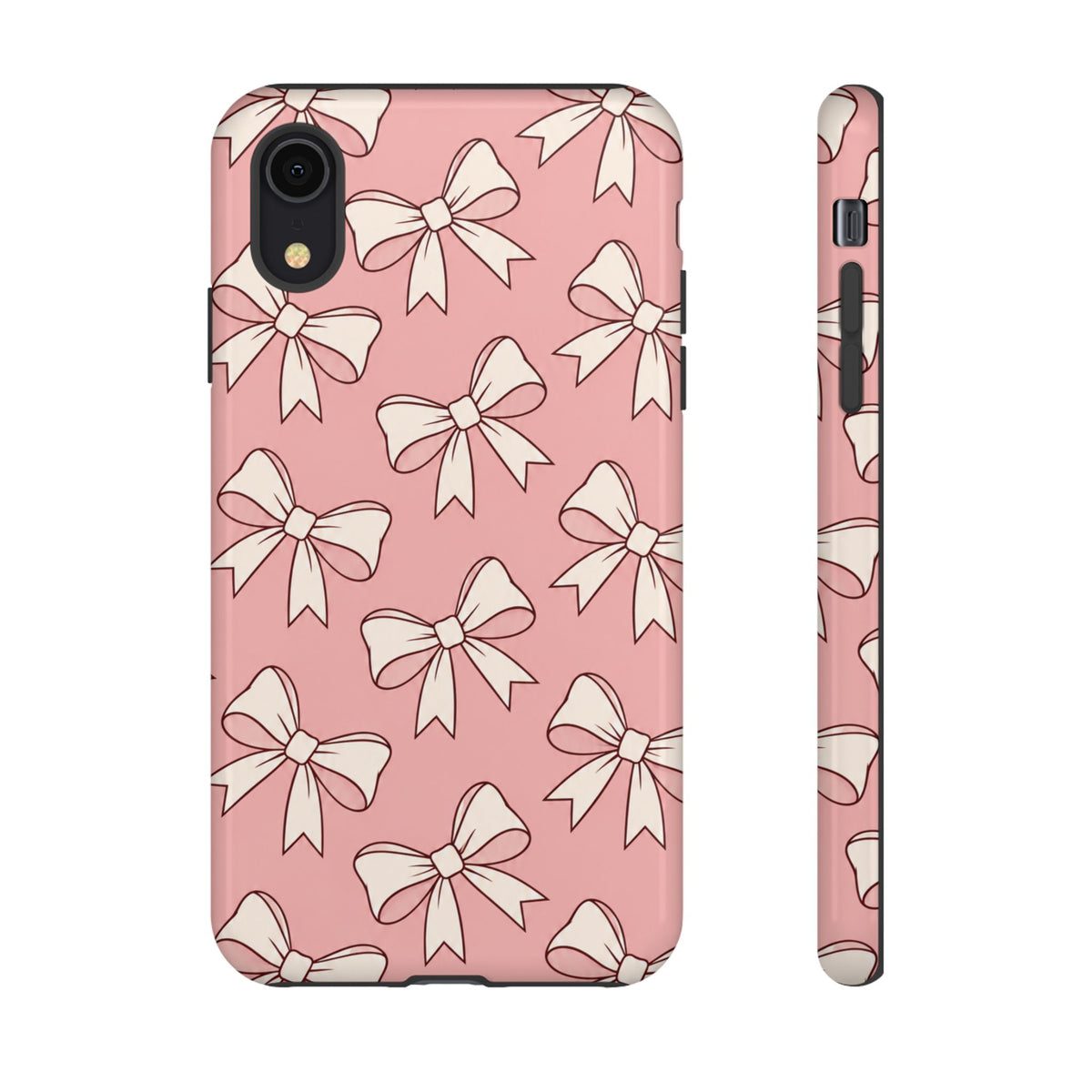 Chic Blush Pink Bow Pattern Phone Case