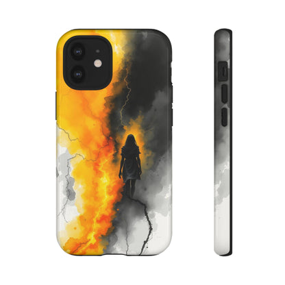 iPhone 12 Mini / Glossy Phone Case - Watercolour Gothic Silhouette of a Woman Phone Case