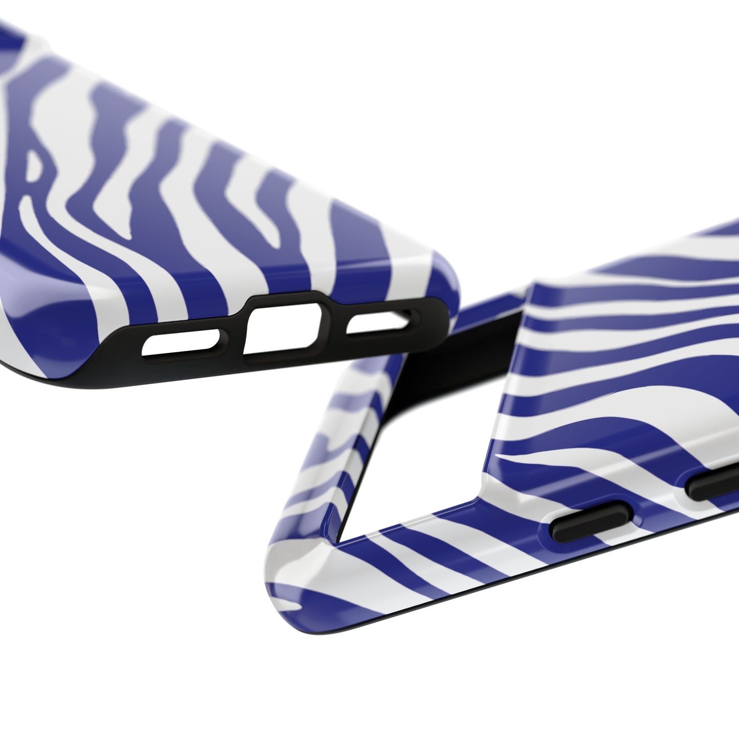 Modern Electric Blue Zebra Print Phone Case
