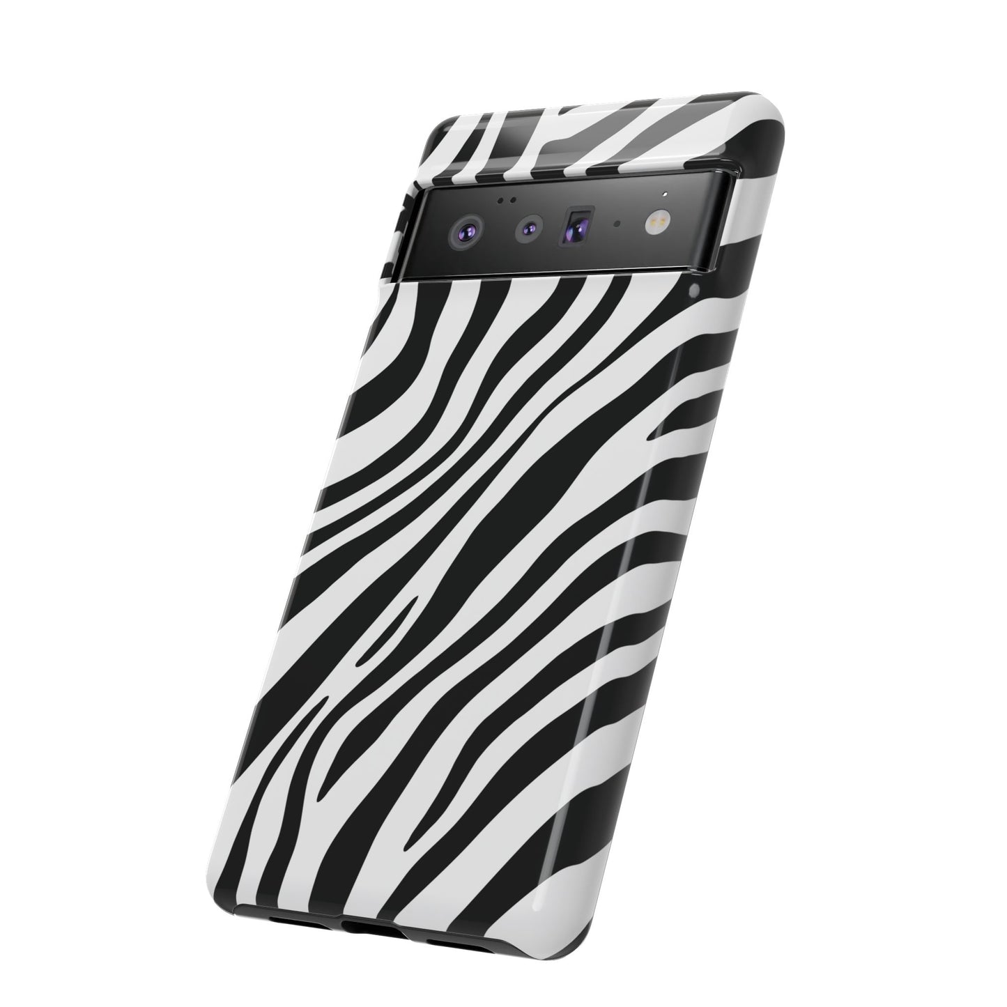 Modern Monochrome Zebra Print Phone Case