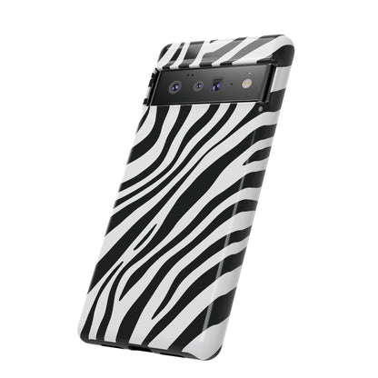 Modern Monochrome Zebra Print Phone Case
