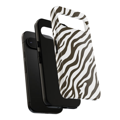 Stylish Mocha Zebra Print Phone Case