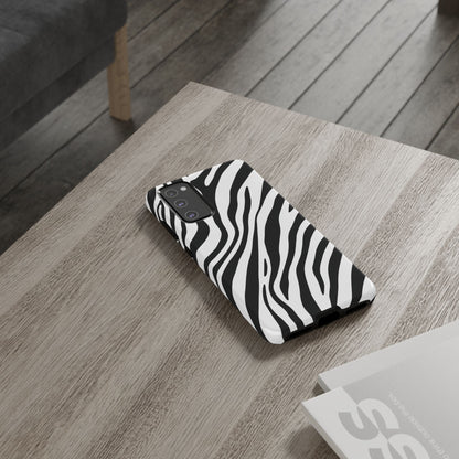 Modern Monochrome Zebra Print Phone Case