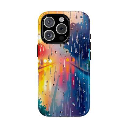 Electric Rain Watercolour Design Phone Case - Multicolor Phone Case - iPhone 16 Pro / Glossy