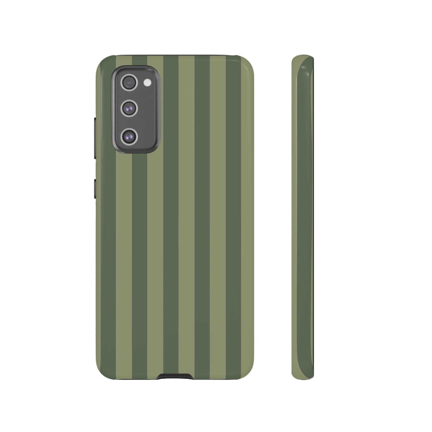 Samsung Galaxy S20 FE / Glossy Phone Case - ’Green Stripe Pattern’ Phone Case