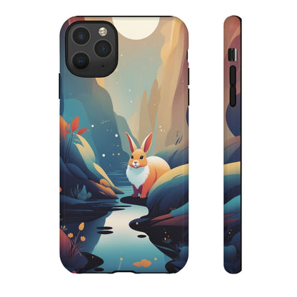 iPhone 11 Pro Max / Glossy Phone Case - Stylised Rabbit Design Phone Case