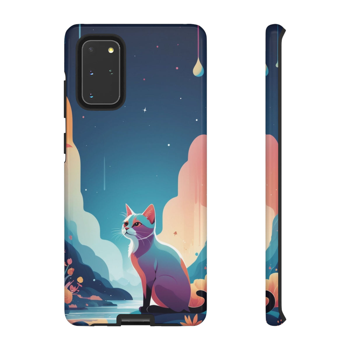 Stylised Cat Design Phone Case - Multicolor Phone Case - Samsung Galaxy S20+ / Glossy