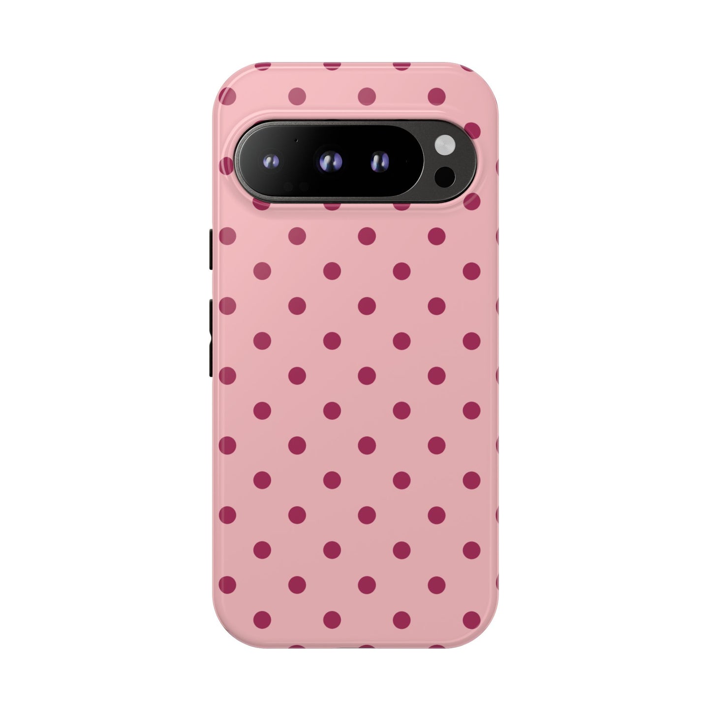 Pink with Red Dot Pattern Phone Case