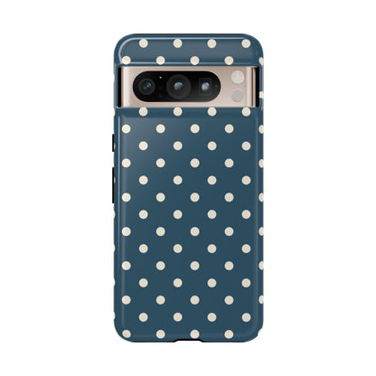 Blue & White Dot Pattern Phone Case