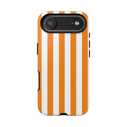 iPhone 17 Air / Glossy Phone Case - Simple Yellow & White Stripe Pattern Phone Case