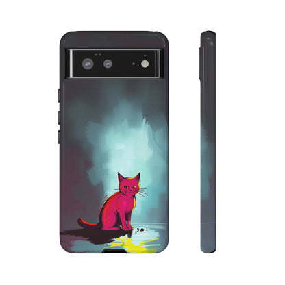 Google Pixel 6 / Glossy Phone Case - Pop Art Moody Cat Design Phone Case