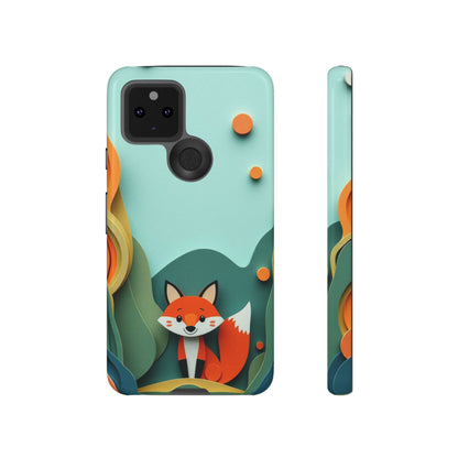 Papier-mâché Fox Design Phone Case