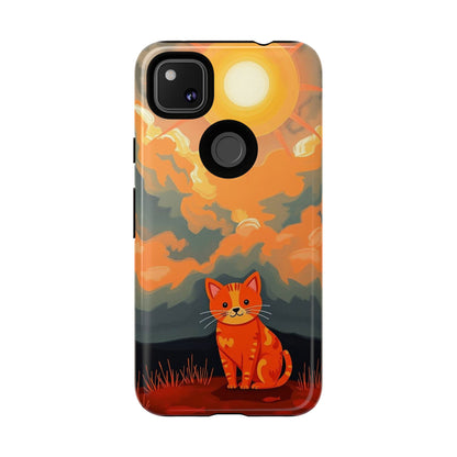 Acrylic Painting Style Cat Design Phone Case