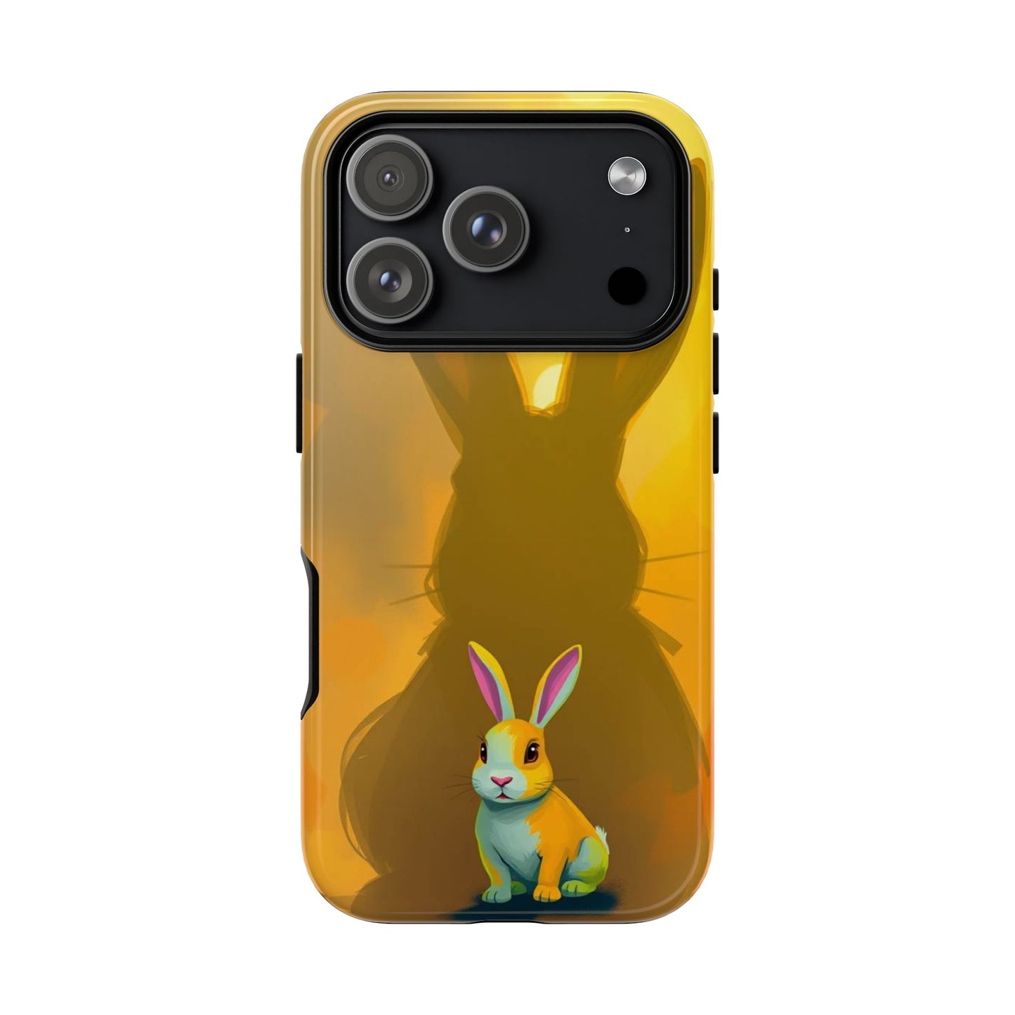 iPhone 17 Pro / Glossy Phone Case - Shadow Rabbit Design Phone Case