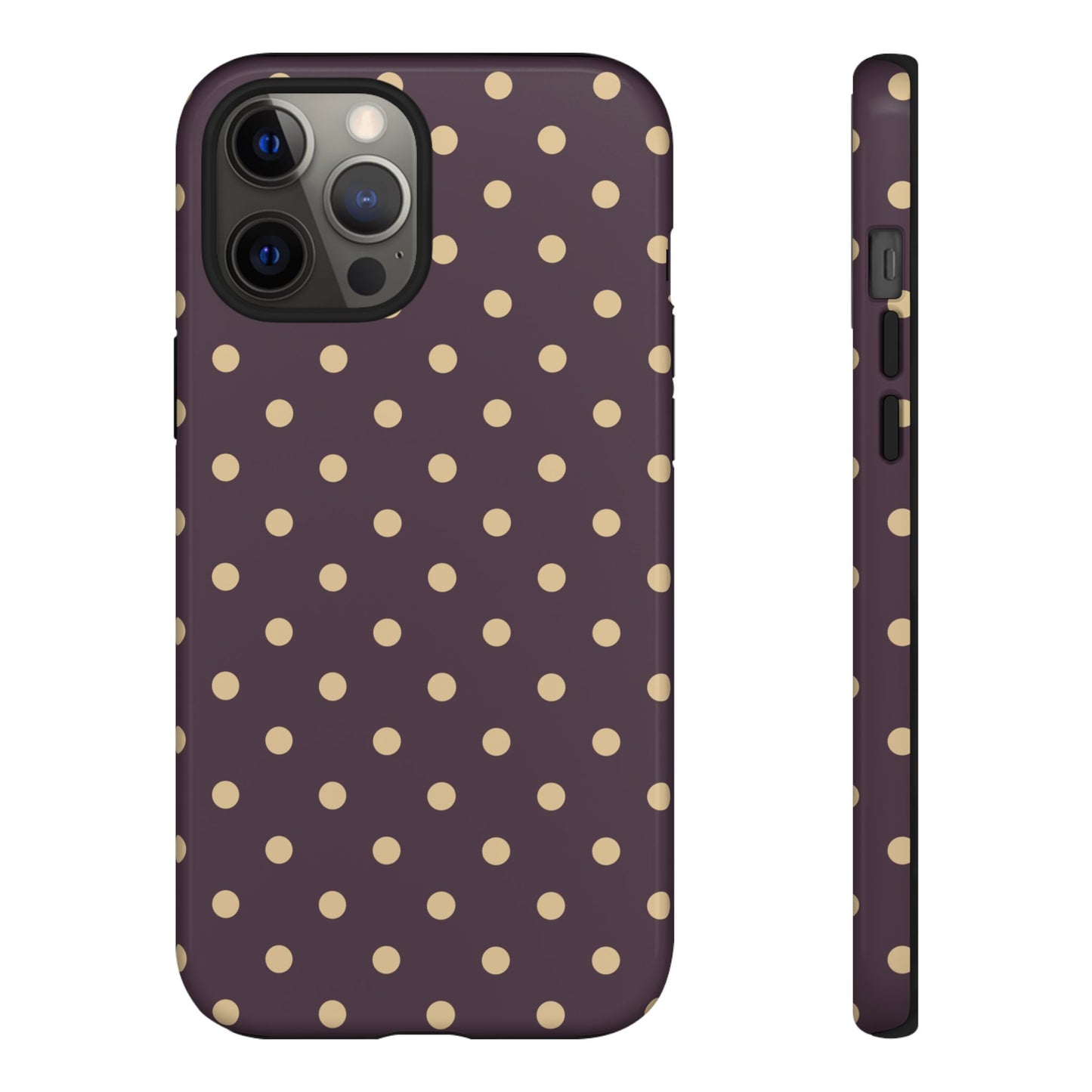 Purple with Yellow Dot Pattern Phone Case