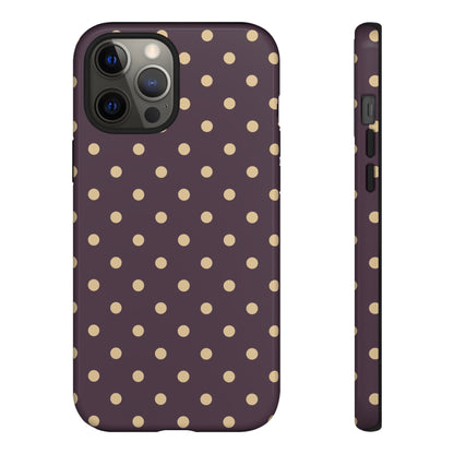 Purple with Yellow Dot Pattern Phone Case