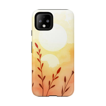 Watercolour Wildflower & Sun Design Phone Case