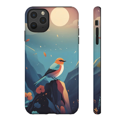 iPhone 11 Pro Max / Glossy Phone Case - Stylised Bird Design Phone Case