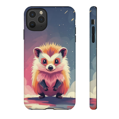 iPhone 11 Pro Max / Glossy Phone Case - Stylised Hedgehog Design Phone Case