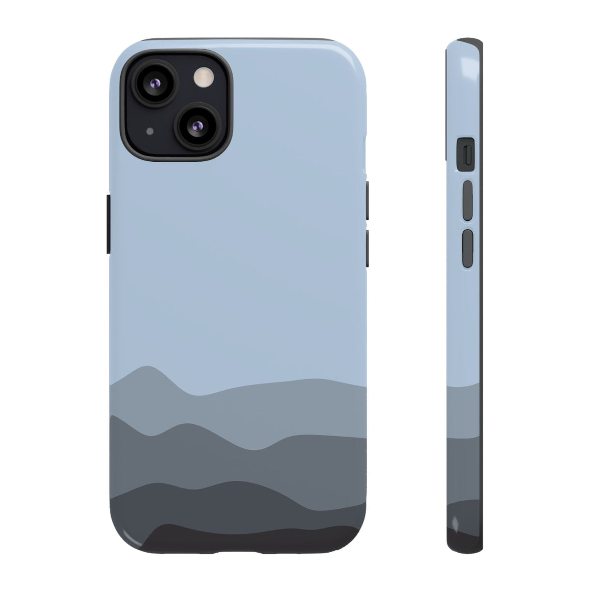 Blue Abstract Waves Protective Phone Case - Blue Phone Case - iPhone 13 / Glossy