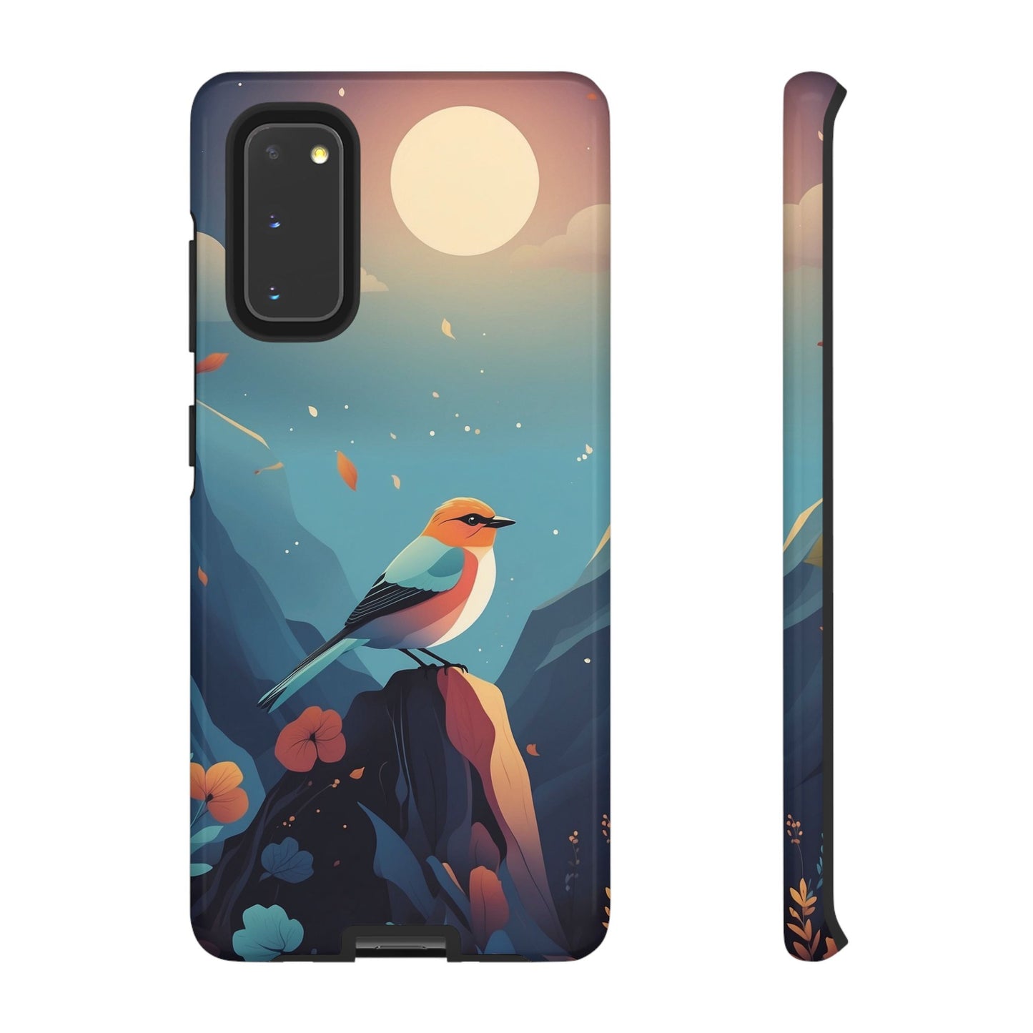Samsung Galaxy S20 / Glossy Phone Case - Stylised Bird Design Phone Case