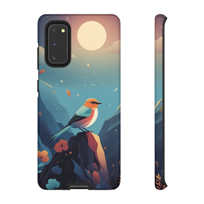 Samsung Galaxy S20 / Glossy Phone Case - Stylised Bird Design Phone Case