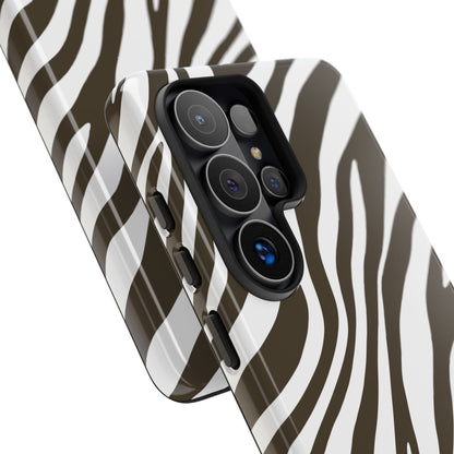 Modern Mocha Zebra Print Phone Case