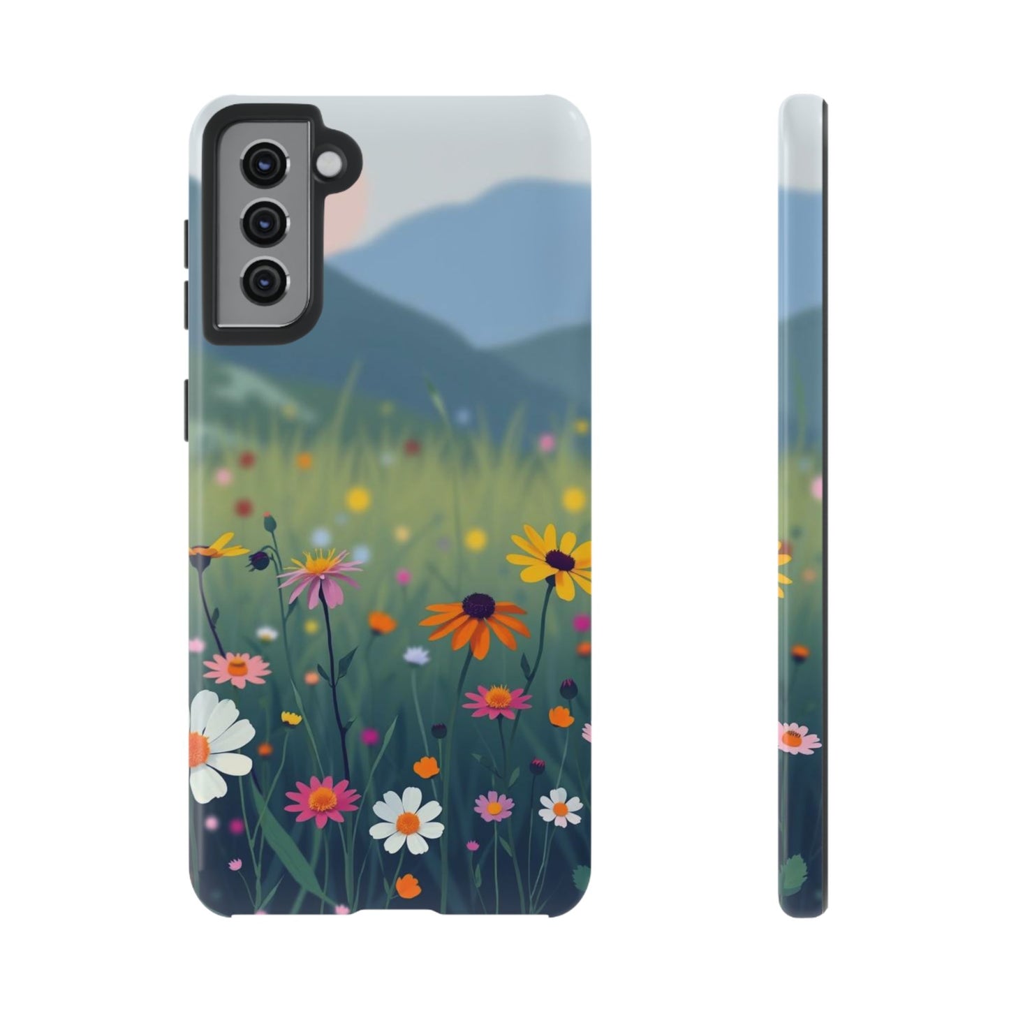 Samsung Galaxy S21 Plus / Glossy Phone Case - Vibrant Meadow Design Phone Case