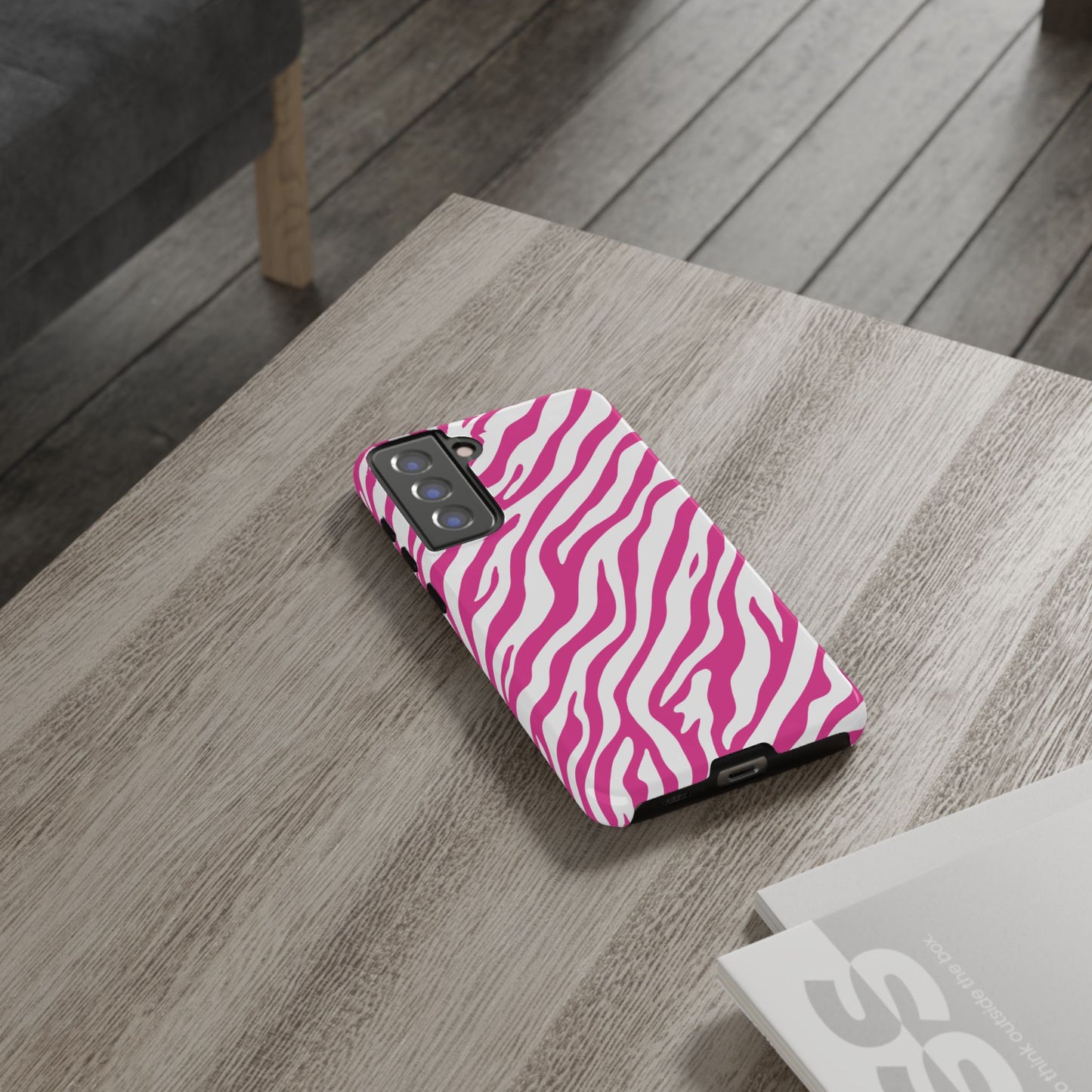 Stylish Hot Pink Zebra Print Phone Case