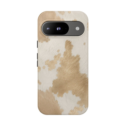 Elegant Champagne Cow Print Phone Case