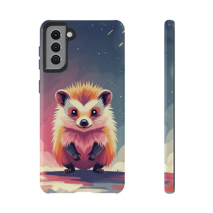 Samsung Galaxy S21 Plus / Glossy Phone Case - Stylised Hedgehog Design Phone Case