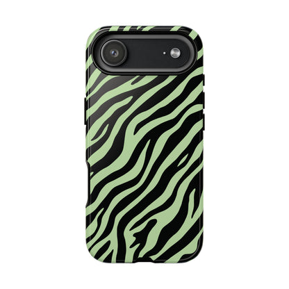 Stylish Mint Zebra Print Phone Case