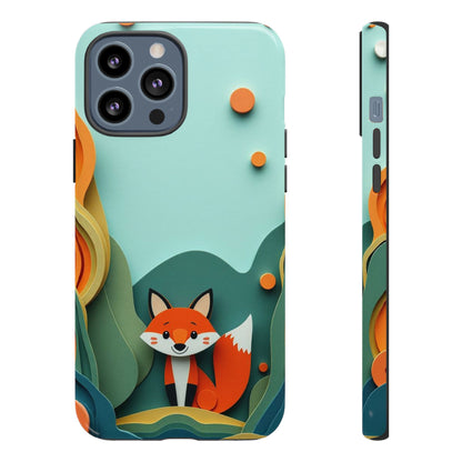Papier-mâché Fox Design Phone Case