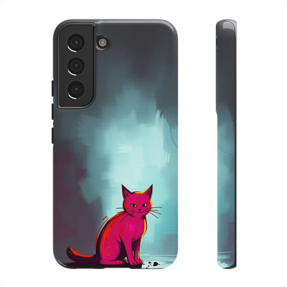 Pop Art Moody Cat Design Phone Case - Multicolor Phone Case - Samsung Galaxy S22 / Glossy