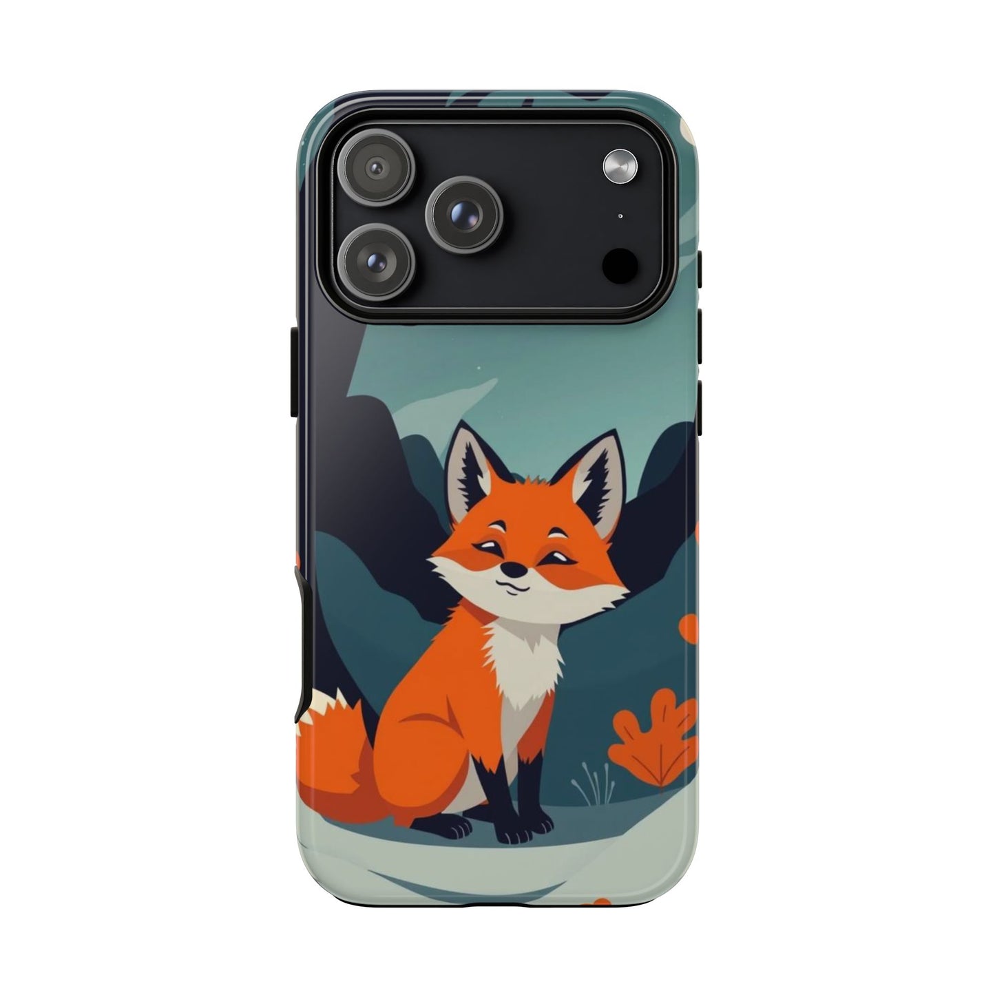 iPhone 17 Pro Max / Glossy Phone Case - Cute Fox Design Phone Case