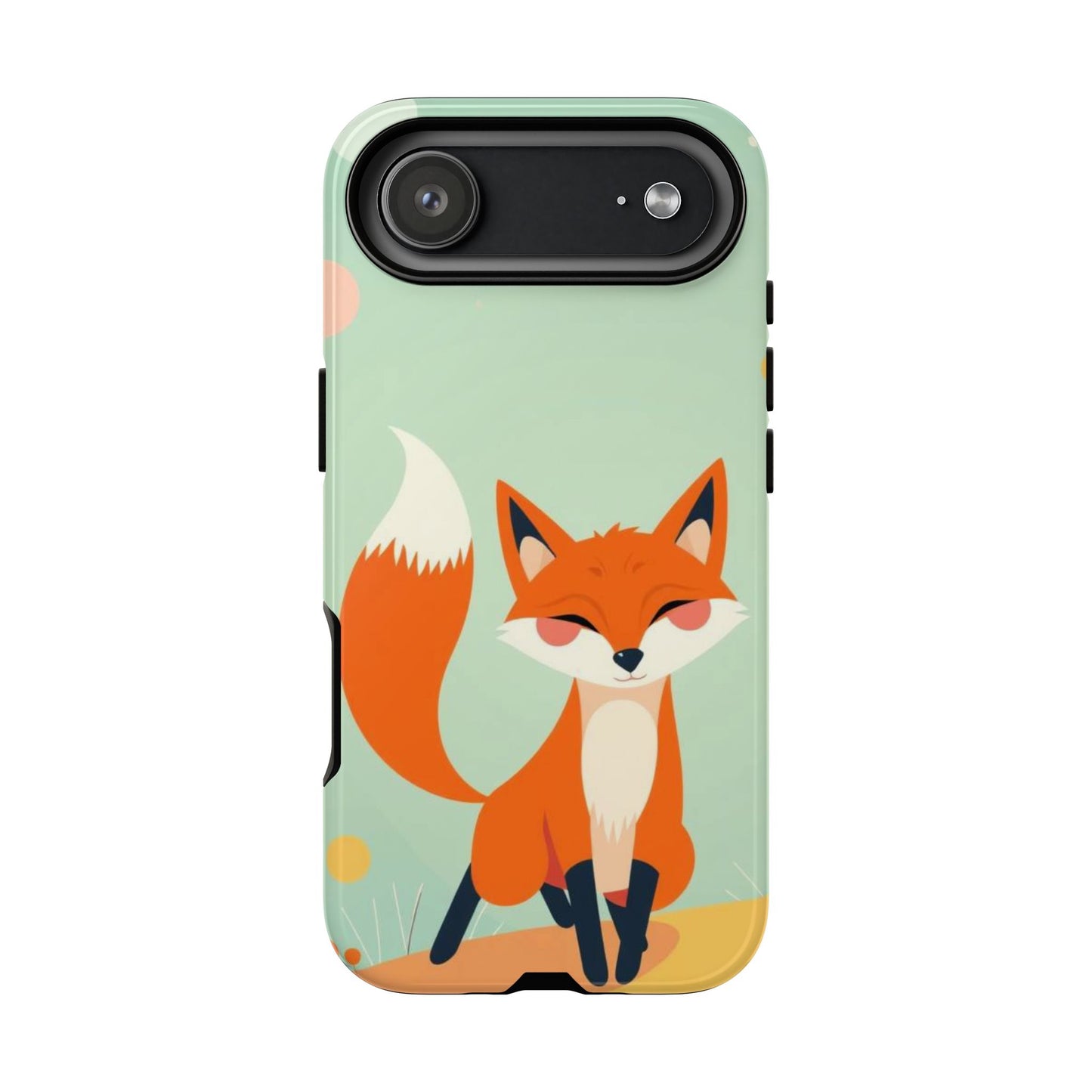 iPhone 17 Air / Glossy Phone Case - Happy Fox Design Phone Case