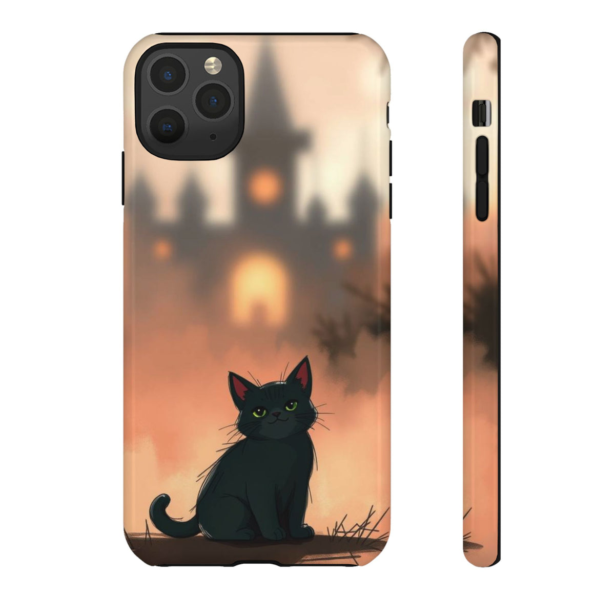 Cute Gothic Cat Design Phone Case - Multicolor Phone Case - iPhone 11 Pro Max / Glossy
