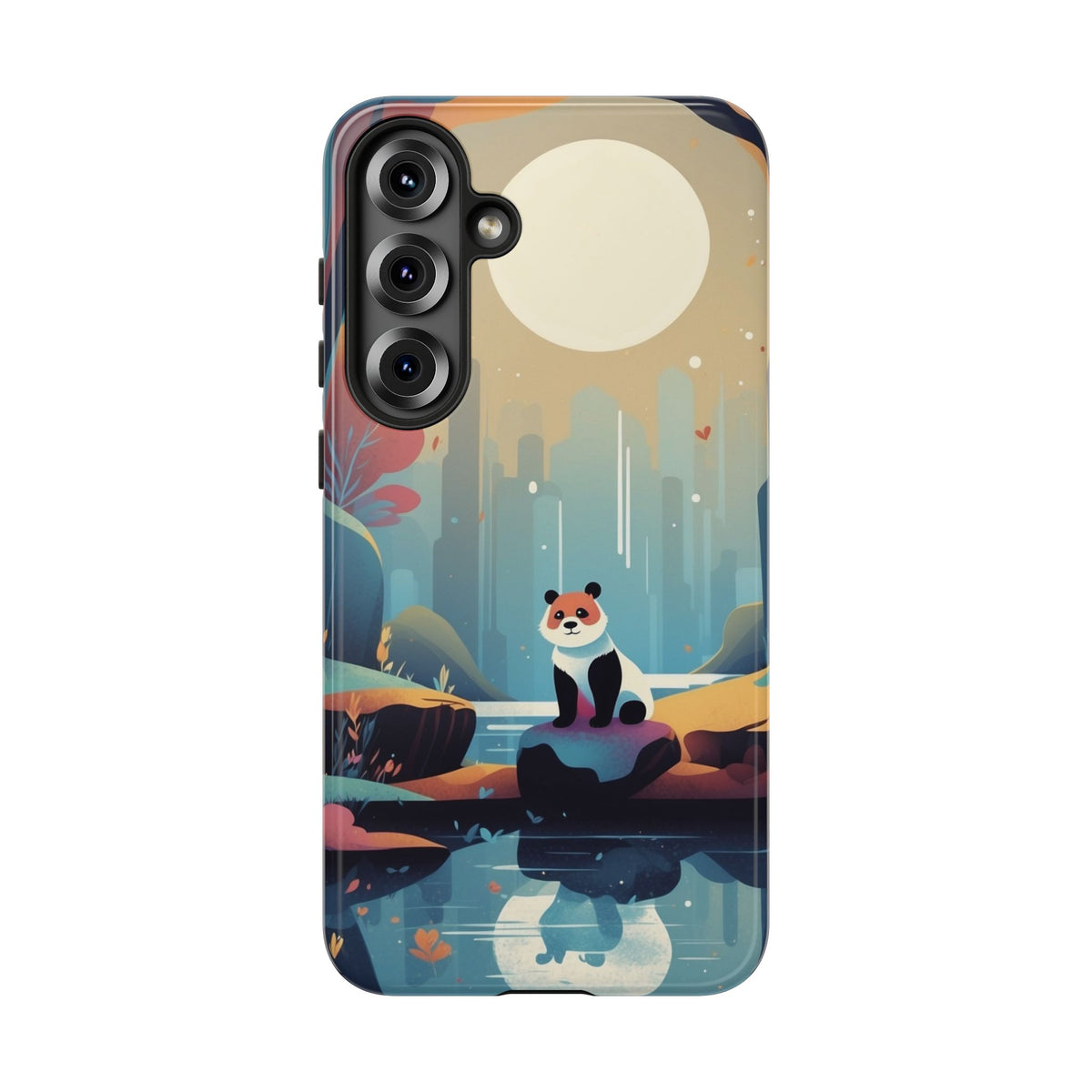 Stylised Panda Design Phone Case - Multicolor Phone Case - Samsung Galaxy S25 Plus / Glossy