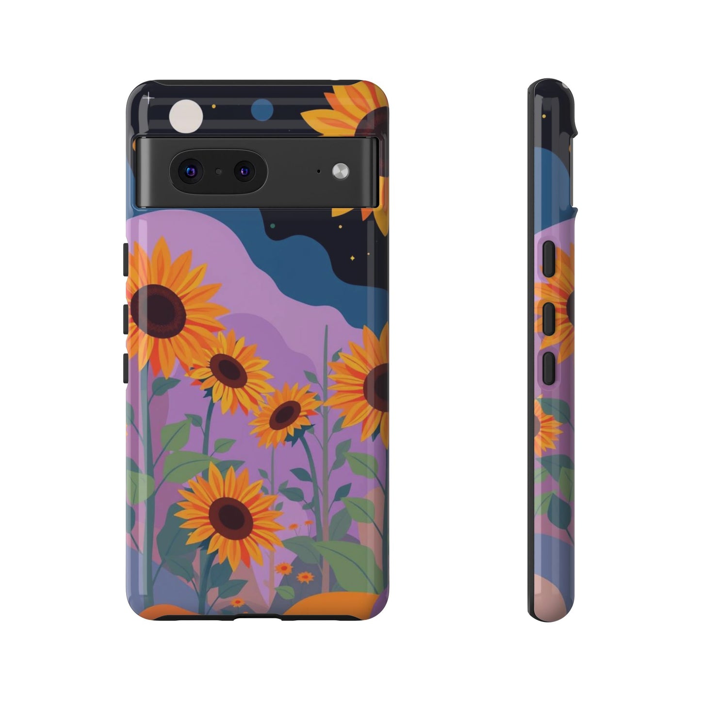 Google Pixel 7 / Glossy Phone Case - Surreal Sunflower Design Phone Case