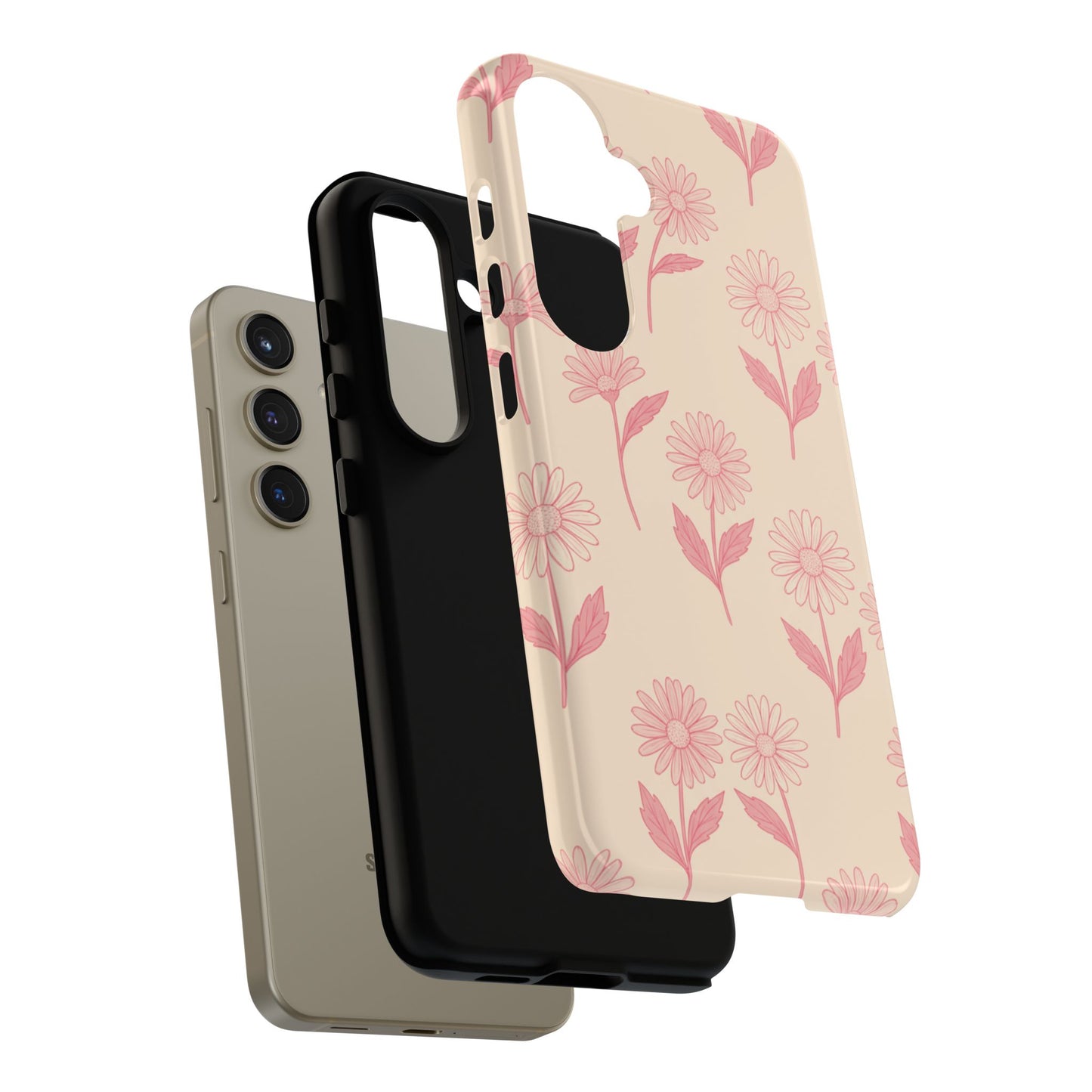 Pretty Pink Daisy Pattern Phone Case