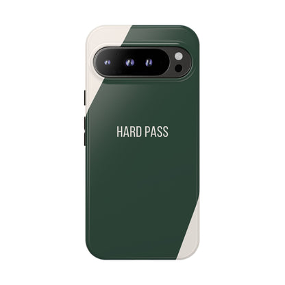 Google Pixel 9 Pro XL / Glossy Phone Case - Sassy Statement Case ’Hard Pass’ in Green & White