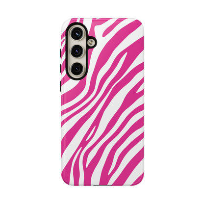 Modern Hot Pink Zebra Print Phone Case