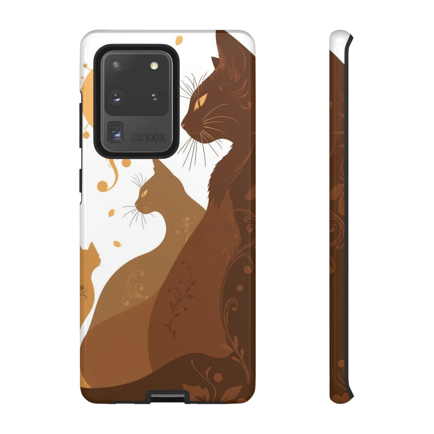 Samsung Galaxy S20 Ultra / Glossy Phone Case - Abstract Cat Pattern Design Phone Case