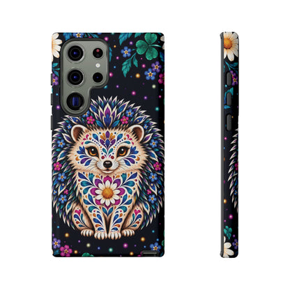Vibrant Purple and Teal Calavera Hedgehog Phone Case - Multicolor Phone Case - Samsung Galaxy S23 Ultra / Glossy