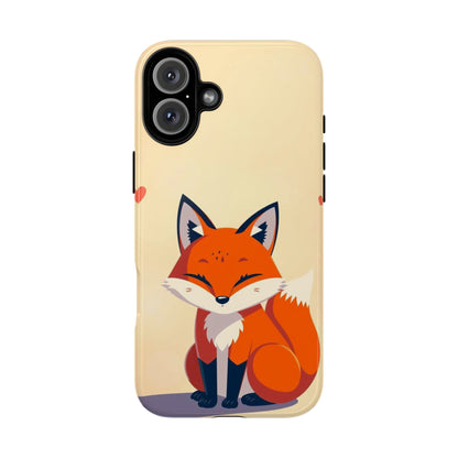 iPhone 16 Plus / Glossy Phone Case - Cute Fox Design Phone Case