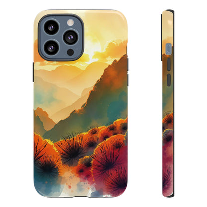 iPhone 13 Pro Max / Glossy Phone Case - Ideallic Watercolour Sunset Design Phone Case