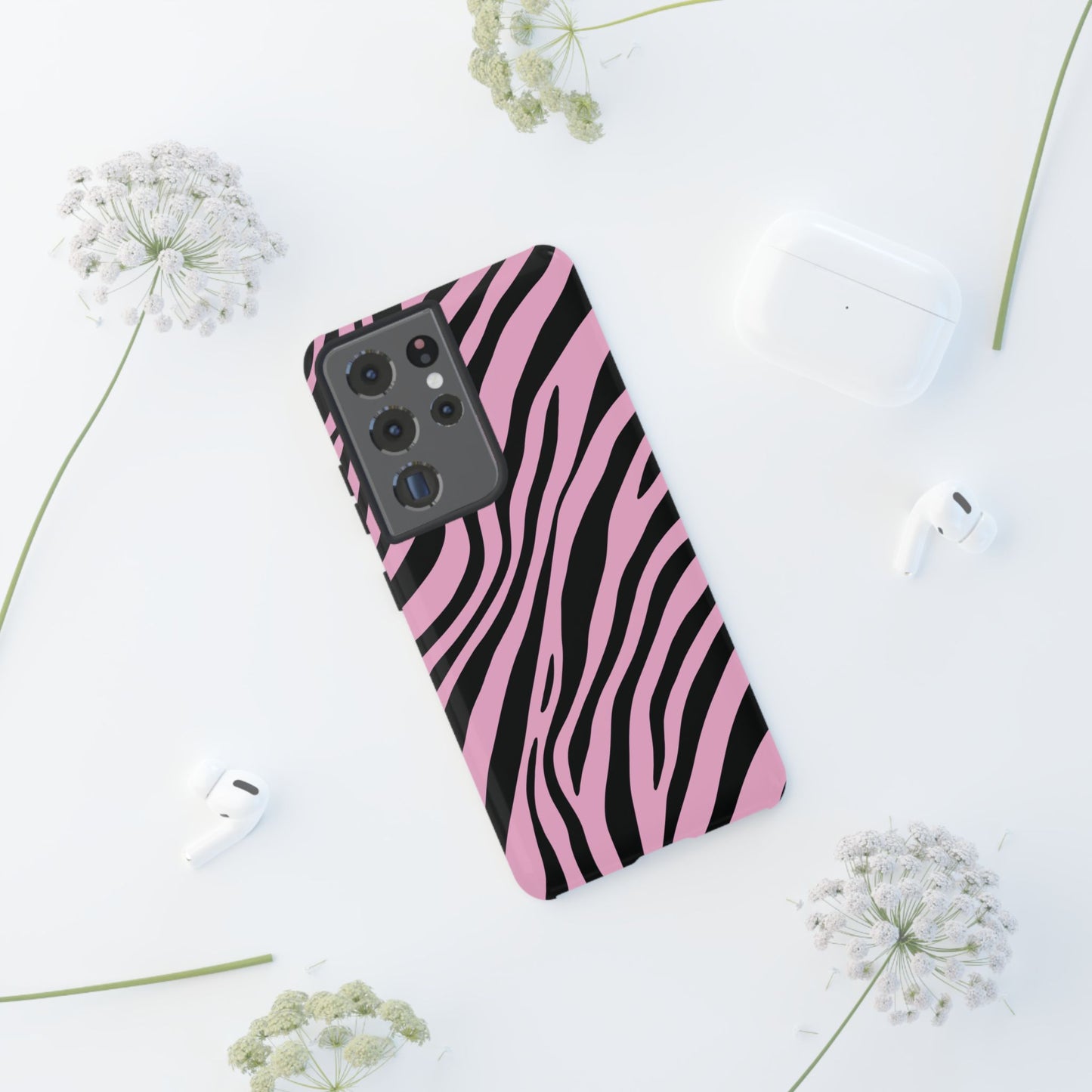 Modern Blush Zebra Print Phone Case