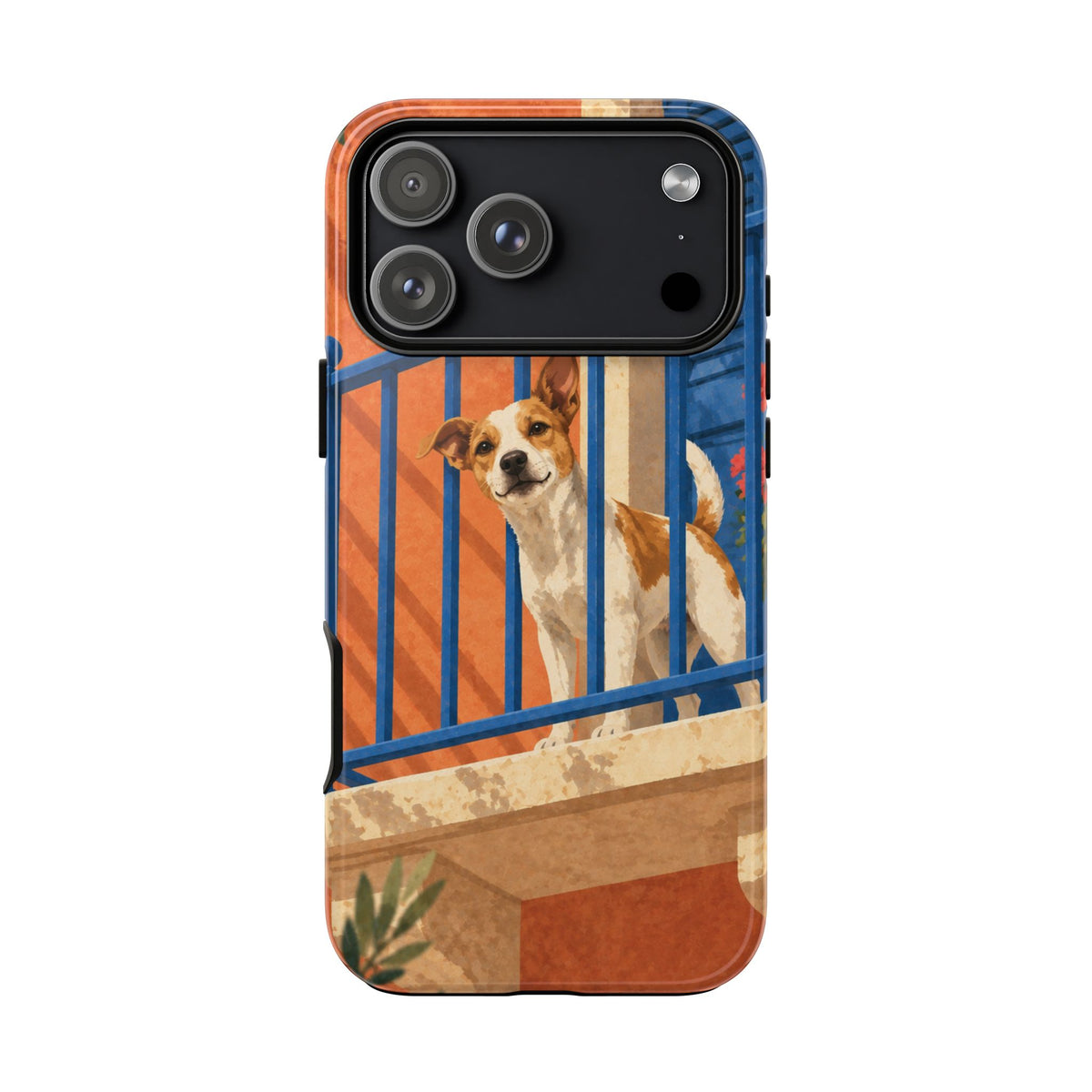Jack Russell Terrier Balcony Busybody Phone Case - Multicolor Phone Case - iPhone 18 Pro Max / Glossy